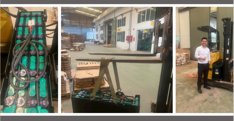 Bình điện Lifttop 48V/220Ah dành cho xe nâng điện Komatsu tại Hải Phòng.