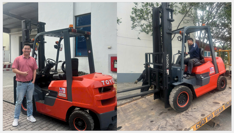 KBC tự hào bàn giao xe nâng dầu Toyota 2.5 tấn model FDZN25 cho khách hàng tại Hải Phòng.