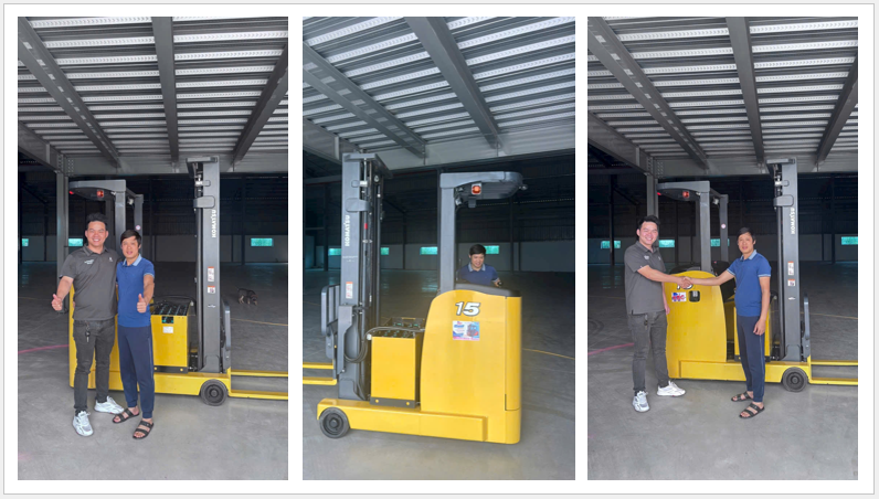 Xe nâng điện đứng lái Komatsu 1.5 tấn được bàn giao tại Hưng Hà, Thái Bình bởi KBC