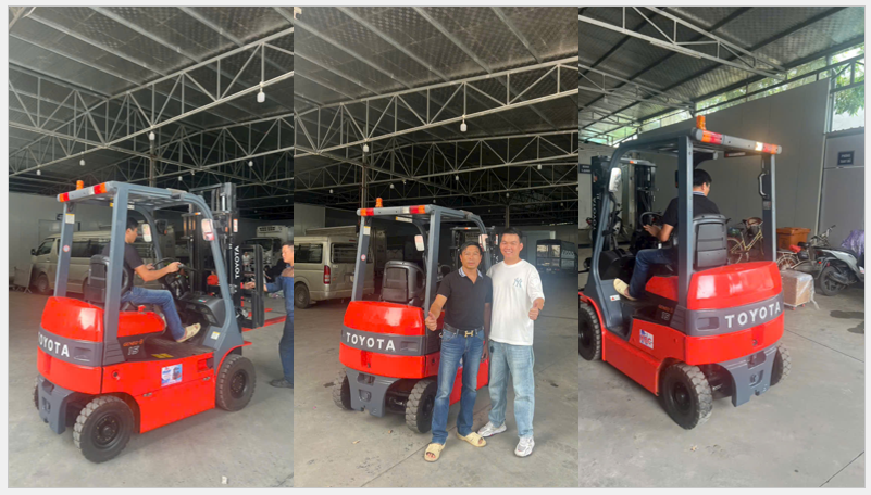 KBC bàn giao xe nâng điện Komatsu cho thuê tại khu công nghiệp Hải Phòng